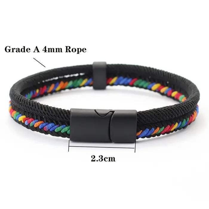 Bracelet en tissu tissé ethnique pour hommes et femmes