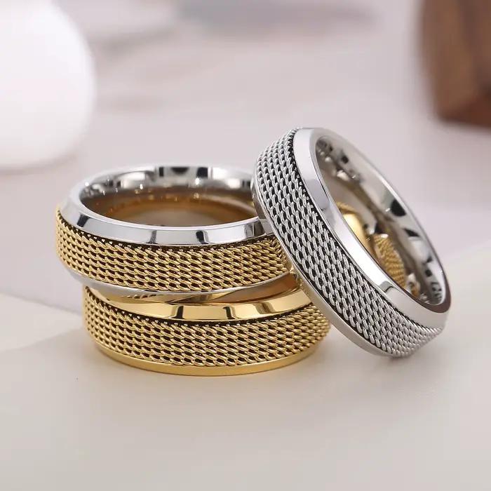 Bague de cocktail Bohemia en acier inoxydable plaqué or 18 carats pour femmes occasions spéciales et soirées de gala