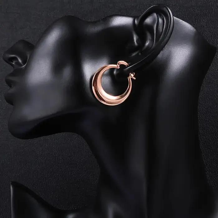 Boucles d'oreilles rondes en argent Sterling 925 plaquées or 18 carats pour femmes occasions spéciales élégantes et certifiées