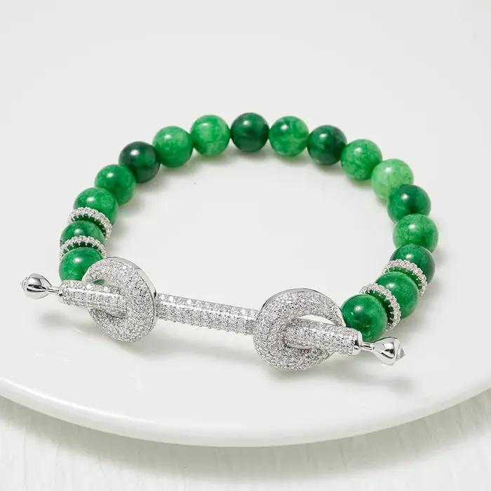 Bracelet en pierre naturelle colorée pour femme