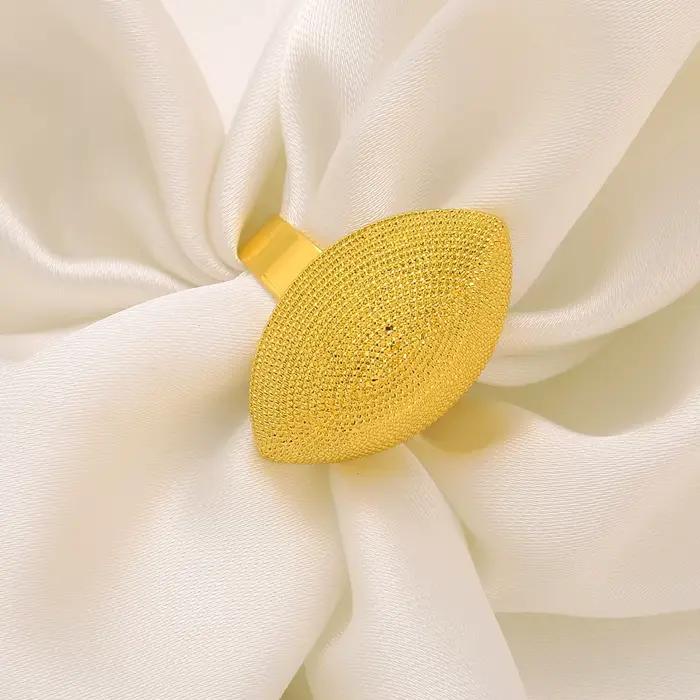 Ensemble de Bijoux Africains en Alliage de Cuivre Doré pour Femmes Occasions Spéciales Collier Boucles d'Oreilles Bague Redimensionnable