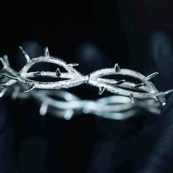 Bracelet épine Punk gothique Cosplay unisexe, chaîne à main en métal Hip Hop, couleur argent, bijoux, accessoires d'anniversaire
