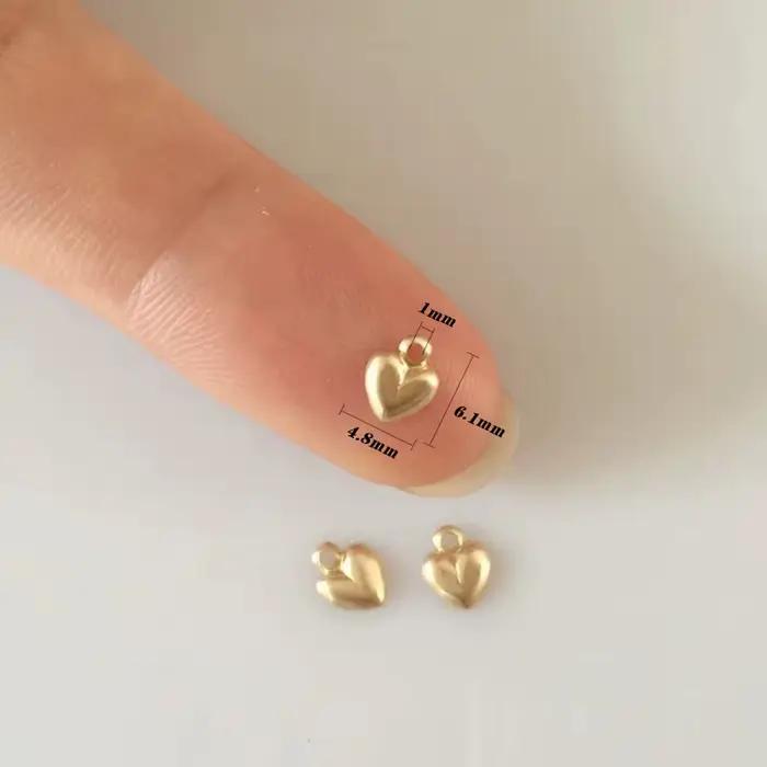 Pendentif en forme de cœur rempli d'or 14 carats