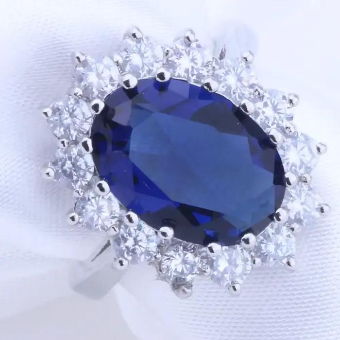 Bague de fiançailles en argent et saphir Carat