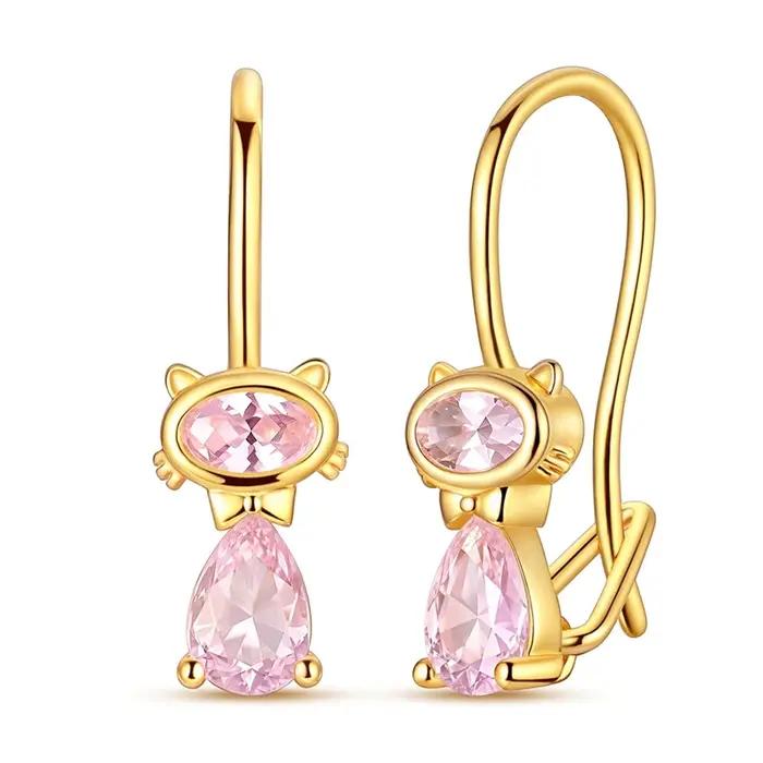 Offre spéciale couleur or argent 925 boucle d'oreille pour femme ronde soleil lune coeur cerceau
