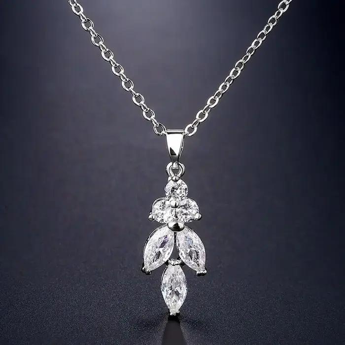 ZAKOL Retro géométrique cuivre zircon collier pour les femmes personnalisé exquis tous les jours prom Evning Party bijoux accessoires