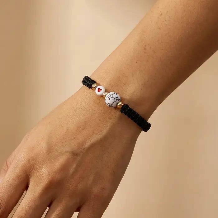 Bracelets d'équipe de football faits à la main