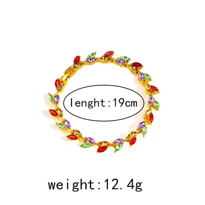 Bracelets en cristal arc-en-ciel exquis et luxueux pour femmes, accessoires de mode estivaux, bijoux doux, cadeau