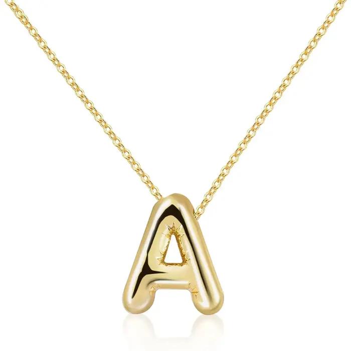 LATS – collier avec pendentif en métal plaqué or