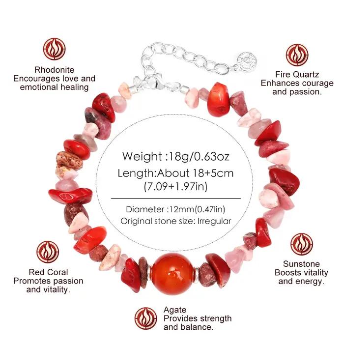 Bracelet en pierre semi-précieuse à cinq éléments pour couples amoureux, guérison des chakras, richesse, yoga et méditation