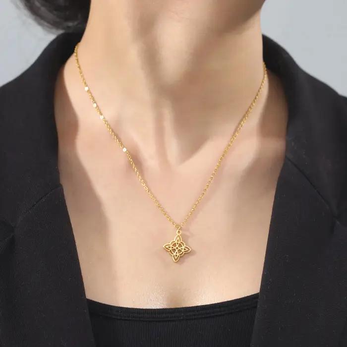 Collier pendentif noeud de sorcière pour femmes