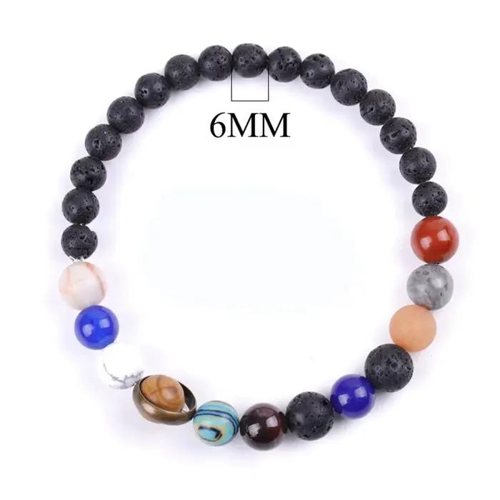 Bracelet système solaire cosmique, huit planètes, Couple, ami, ciel, bijoux, accessoires faits à la