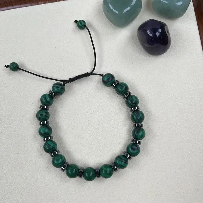 Bracelet en Malachite à la mode