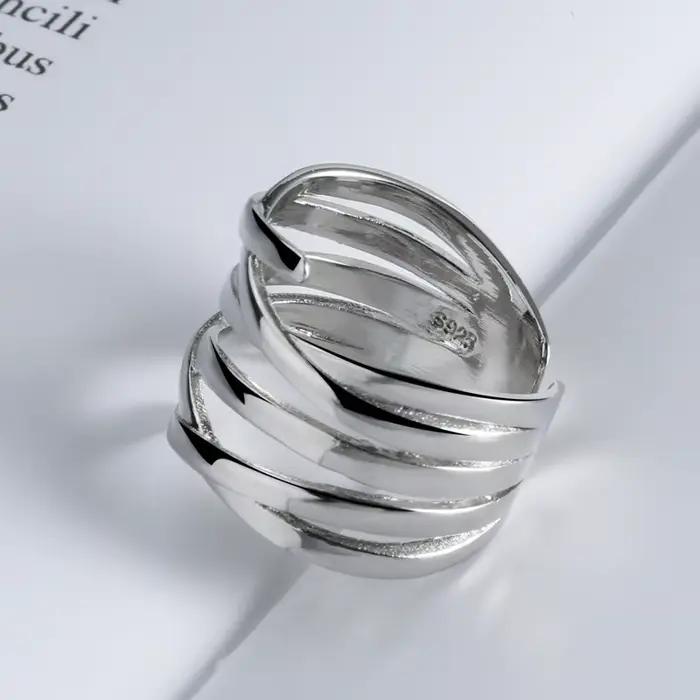 Bagues en argent regardé 925 pour femmes, bague en or, bijoux fins, 925