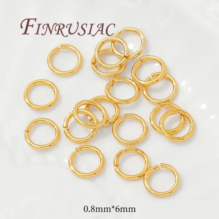 Anneaux ouverts plaqués or 18 carats pour la création de bijoux DIY bracelets accessoires anneaux de saut et connecteurs pour occasions spéciales