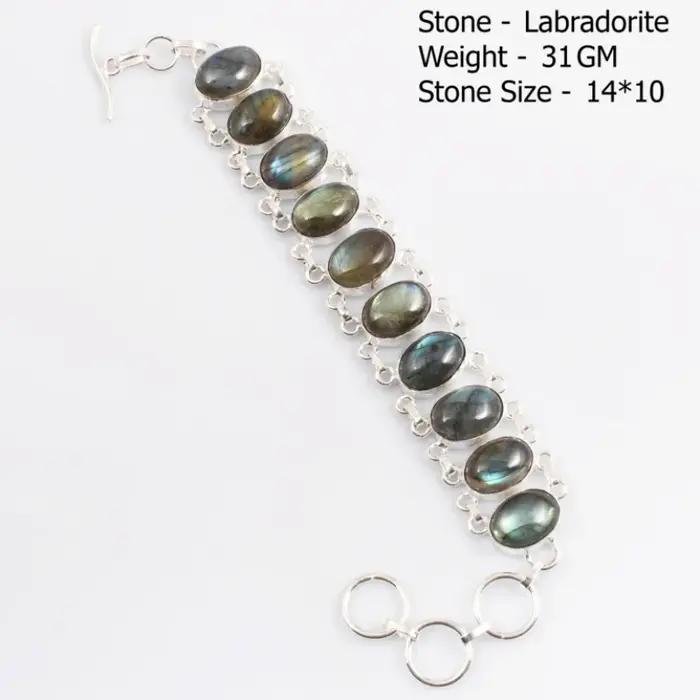 Bracelet en labradorite véritable, bijoux pour femmes, cadeau