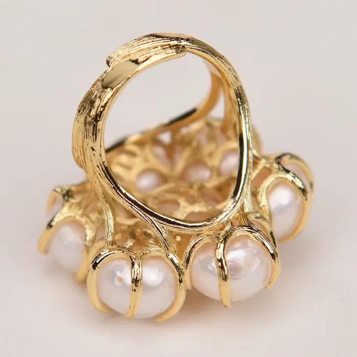 Bague Ajustable Plaquée Or pour Femme