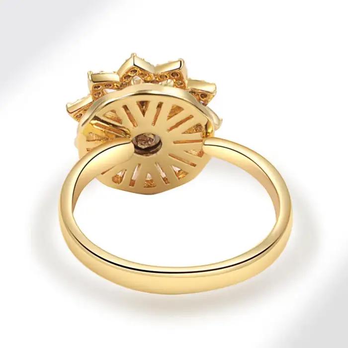 Anneau Anti-Stress et Anxiété pour Femmes Plante Fleurs Couleur Or Bague Déstressante Réglable Occasions Spéciales