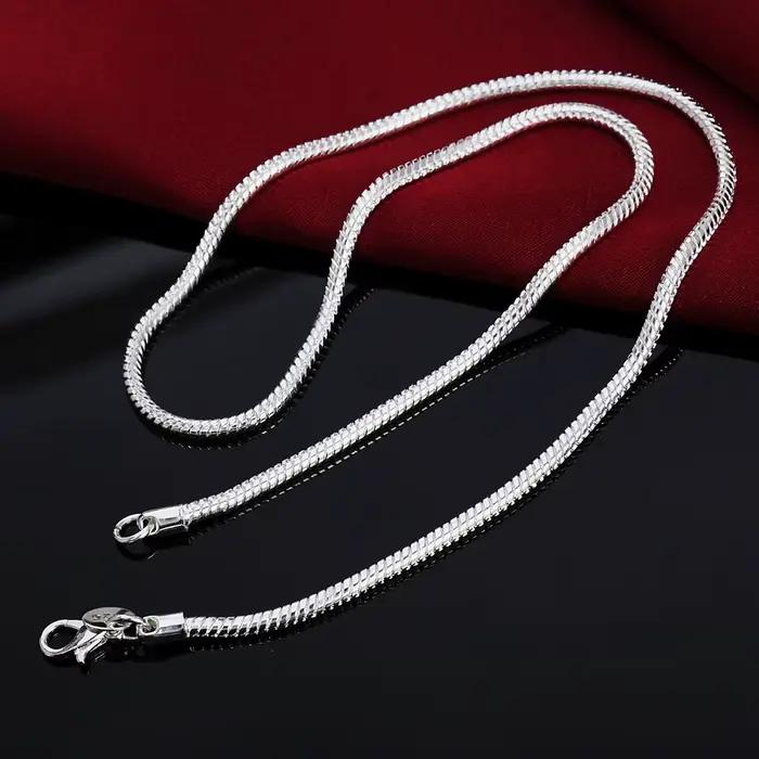 Collier serpent en argent Sterling 925 avec pendentif cœur pour homme et femme bijou romantique élégant pour occasions spéciales