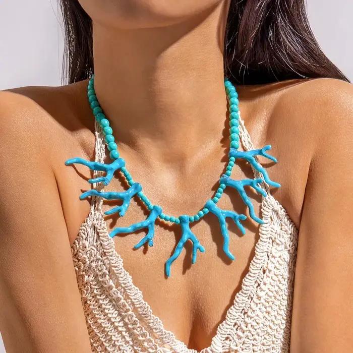 Collier de créature de corail océan de style vacances