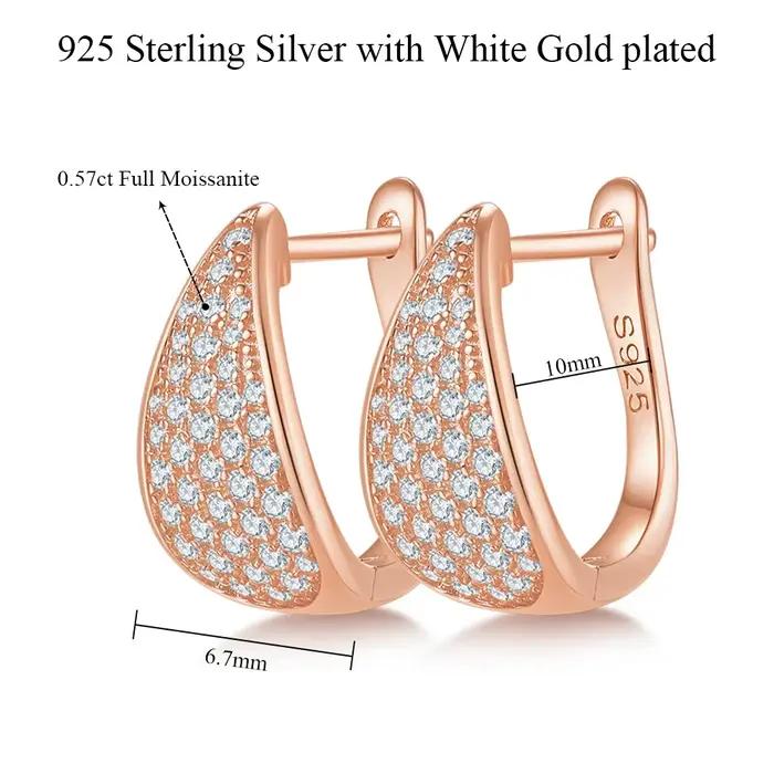 Boucles d'oreilles Moissanite couleur D pour femmes, en argent Sterling 925, pour laboratoire GRA, p
