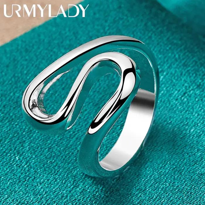 URMYLADY 925 bague serpent en argent Sterling pour les femmes de fiançailles de mariage charme bijoux de mode