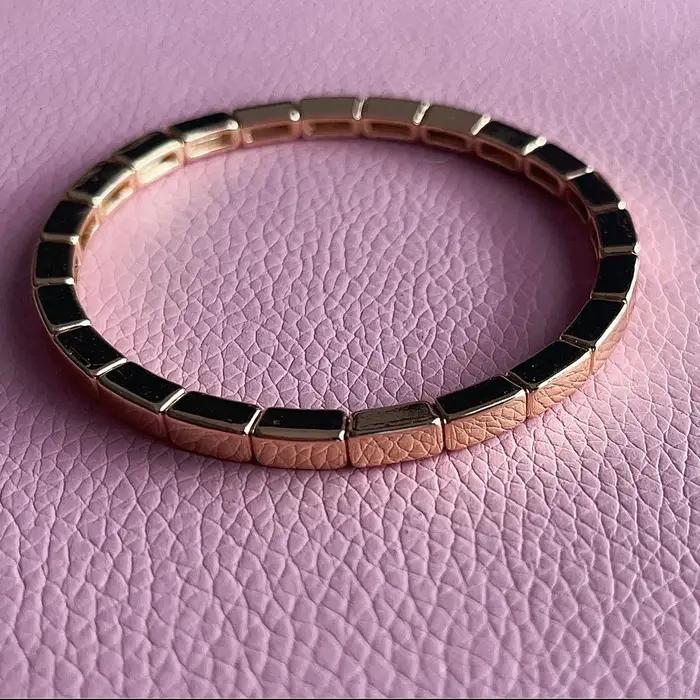 ZMZY Bracelet de Tennis en maille européenne pour femmes mode plaqué or chaîne en acier inoxydable bijoux