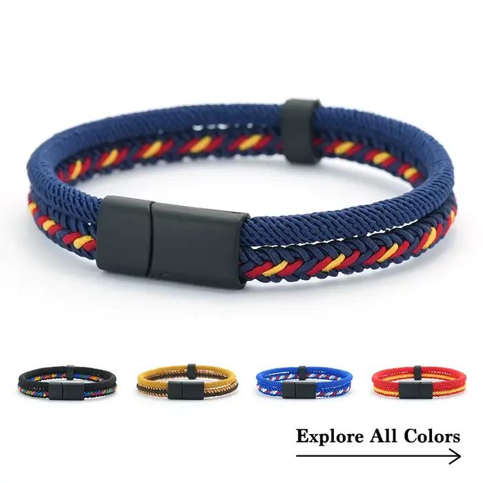 Bracelets en corde à breloques élégants pour hommes
