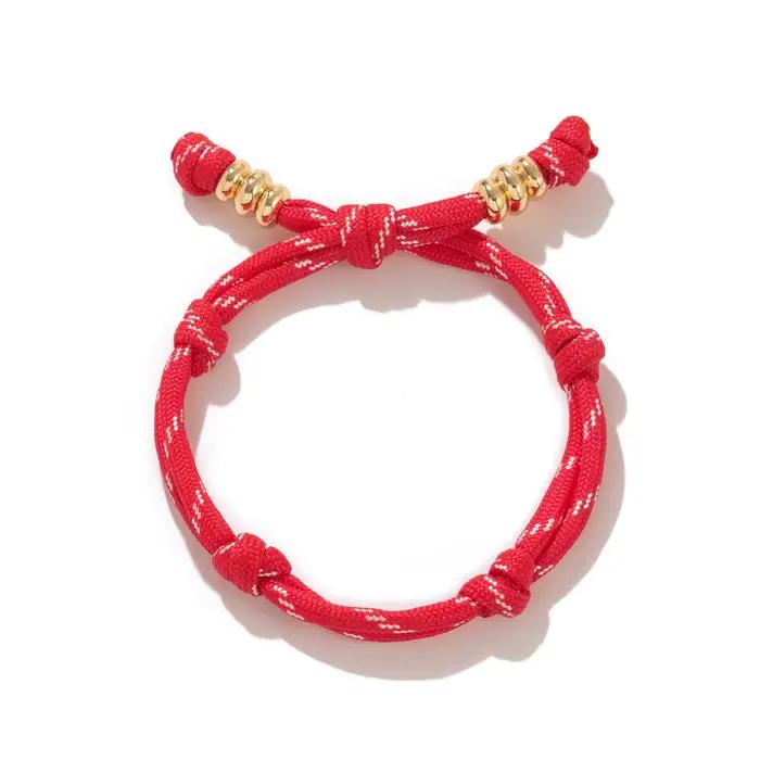 Bracelet personnalisé avec grande lettre initiale, bricolage, ficelle tressée à la main, bulle pour