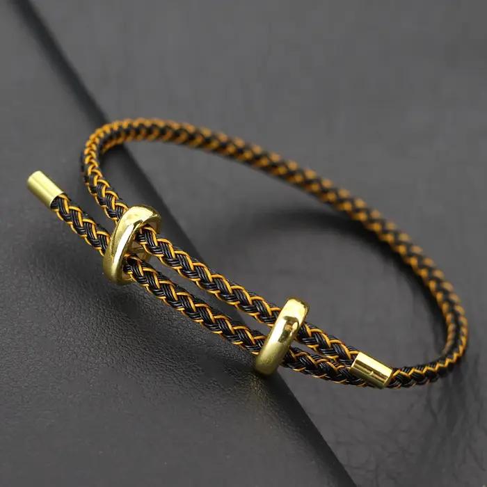 Bracelet à breloques en fil d'acier inoxydable Simple et réglable
