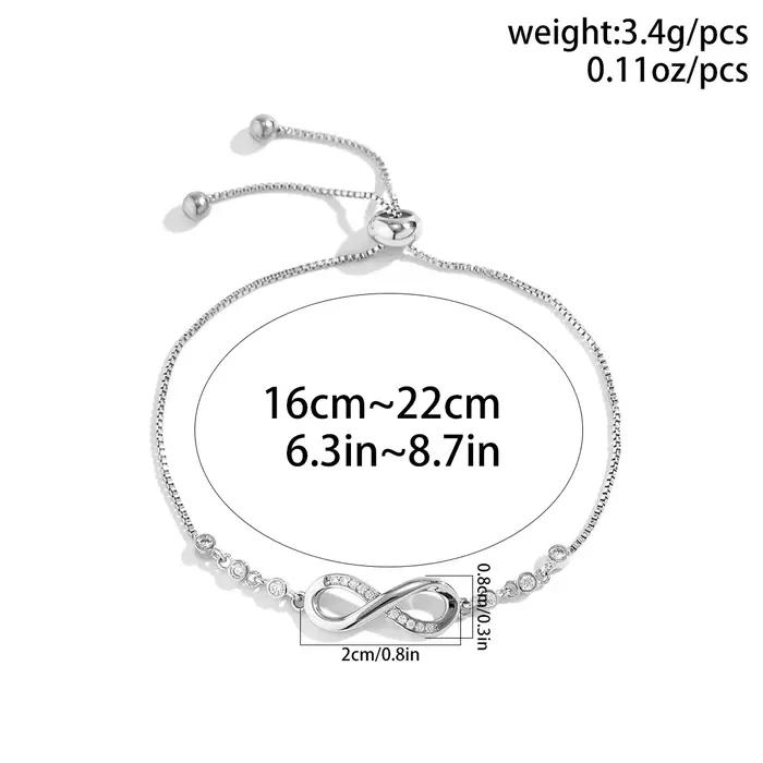 Bracelets fins en argent Sterling 925 et cristal pour femmes
