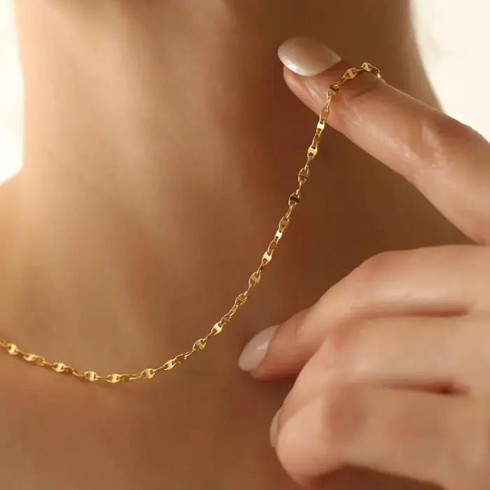 Collier multicouche SUNIBI torsadé en acier inoxydable plaqué PVD pour femmes occasions spéciales élégance moderne style unique DIY