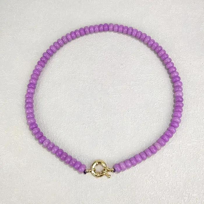 Collier de style bohème fait à la main avec des perles en pierre naturelle colorées pour femmes et filles