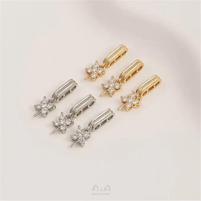 Porte-globe oculaire de mouton suspendu Accessoires d'espacement de collier Double rangée plaqué or 14K perles mathiées bijoux personnalisés pour femmes occasions spéciales