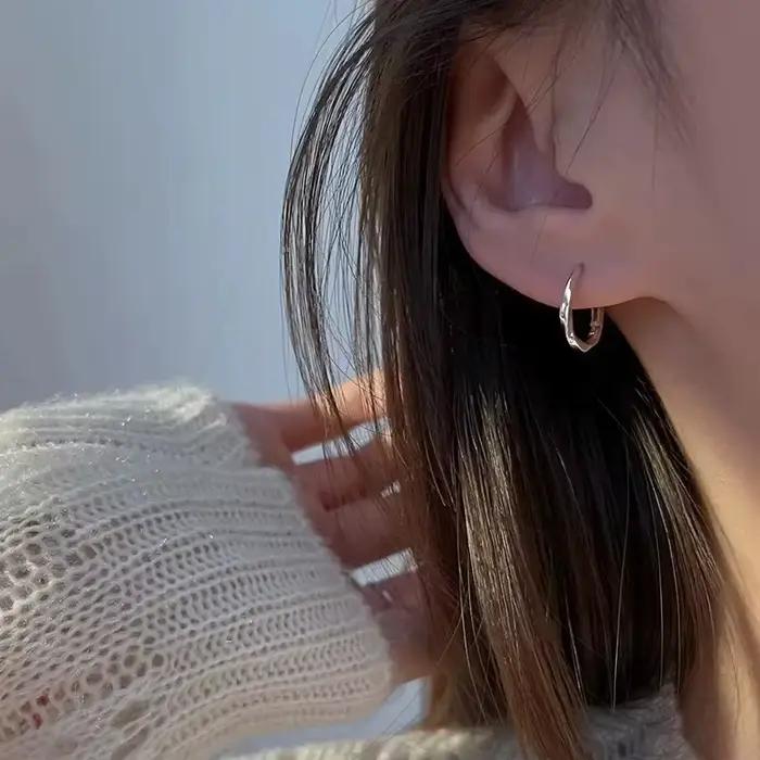 Boucles d'oreilles rondes en argent Sterling 925 pour femmes