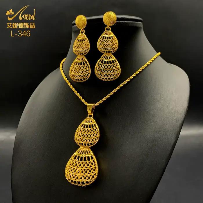 Ensemble de bijoux éthiopiens ANIID goutte d'eau en or pour femmes occasions spéciales mariage érythrée