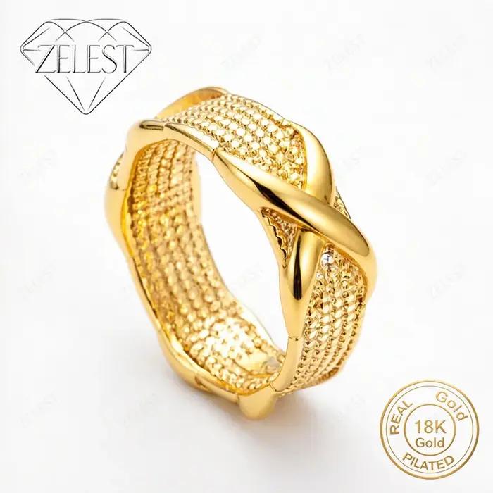 Alliance en argent sterling 925 plaquée or 18 carats pour femmes engagement mariage occasion spéciale bague de fiançailles style moderne alliance de mariage avec certificat GDTC