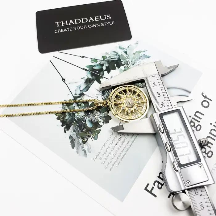 Collier en argent sterling 925 avec pendentif zirconium rond pour hommes et femmes occasions spéciales ethnique
