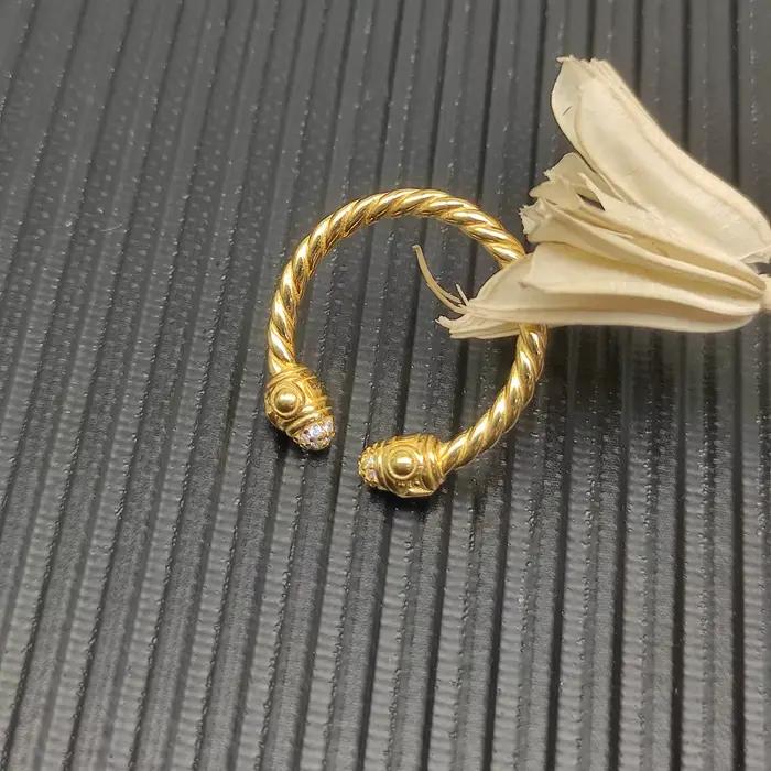 Bague Quotidienne VKVVA Fashion Dy Jewelry en Cristal Coloré et Pierres Précieuses Géométriques pour