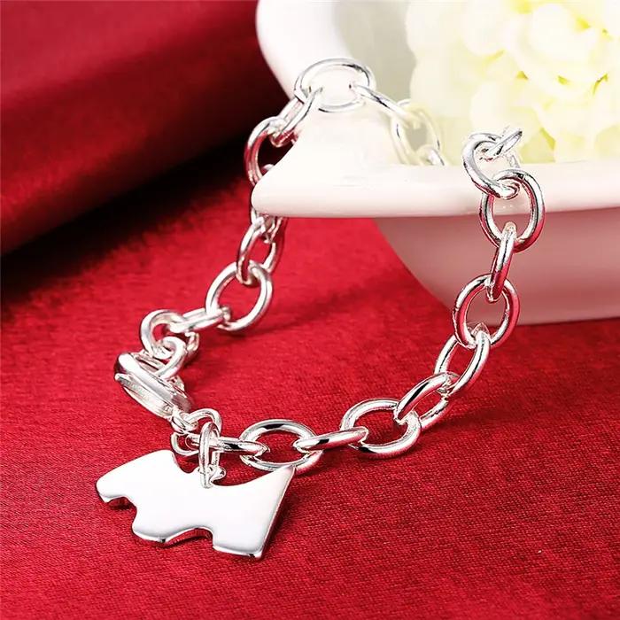 Bracelet en argent sterling 925 avec pendentif chien pour femmes occasions spéciales anniversaire fiançailles mariage original élégant