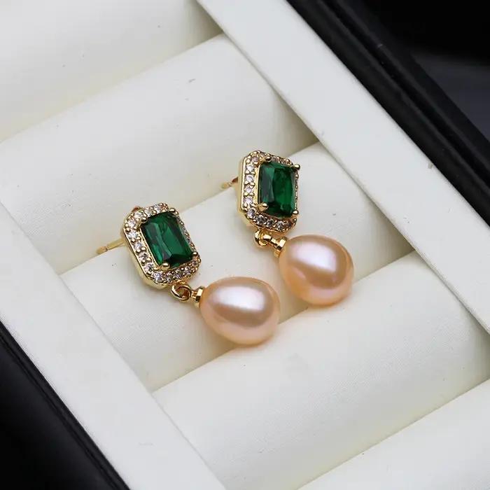 Boucles d'oreilles en perles naturelles d'eau douce étoilées en argent sterling pour femmes, cadeau idéal pour mère ou anniversaire, bijoux décontractés et élégants pour occasions spéciales