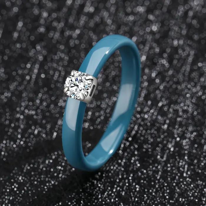 Bague de promesse classique pour femme, alliance en céramique 3 mm fine et minimaliste, bagues de fi