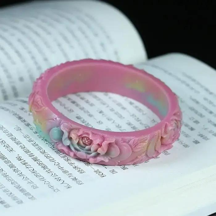 Nouveau Bracelet sculpté exquis en Agate Yanyuan