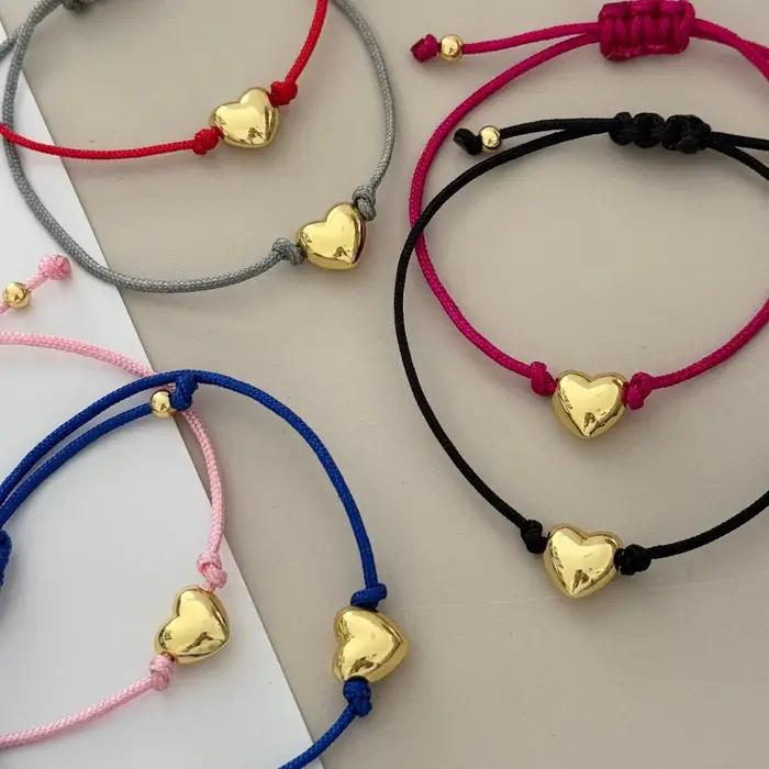 Bracelet en cordon rouge porte-bonheur Vlen pour femmes