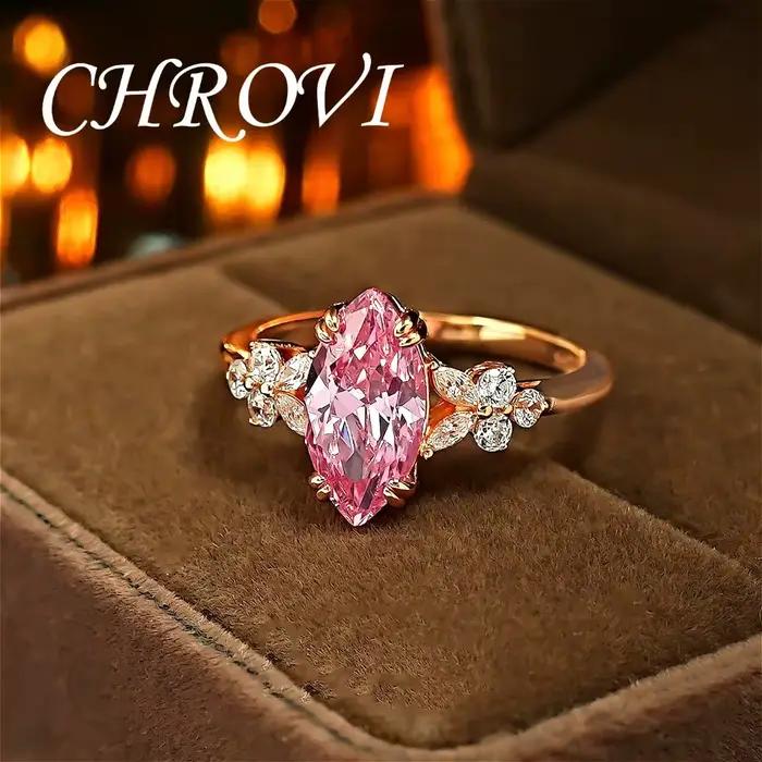 Bague de luxe légère en argent sterling 925 haut de gamme Padparadscha pour femme avec diamant à haute teneur en carbone, bague de mariage ouverte