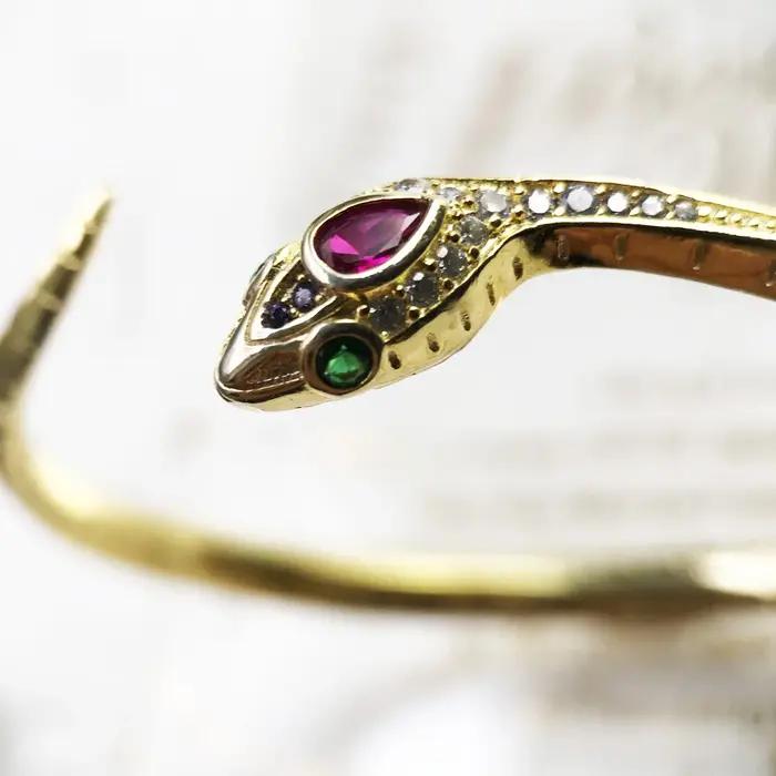 Bracelet serpent doré, cadeau bohémien