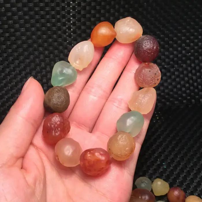 Alxa – Bracelet en pierre d'agate Gobi colorée