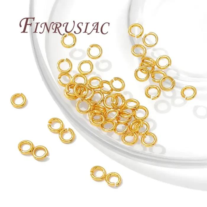 Anneaux ouverts plaqués or 18 carats pour la création de bijoux DIY bracelets accessoires anneaux de saut et connecteurs pour occasions spéciales