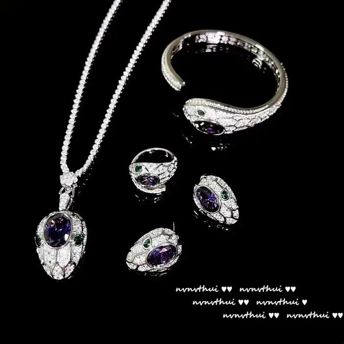 Ensembles de bijoux en argent regardé 925 pour femmes