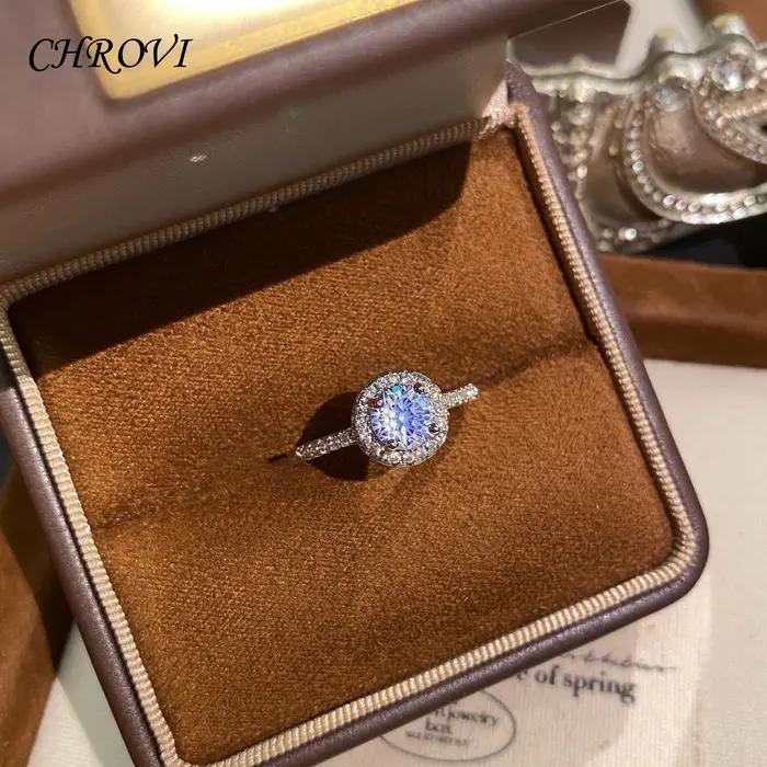 Nouvelle bague en argent sterling 925 avec péridot et diamants classiques sertis en sangle ouverte,